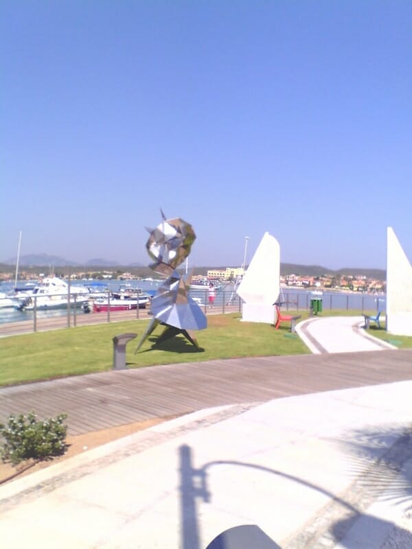 Le Vele di Sciola in occasione della posa delle sculture del Museo Del Mare nel 2013