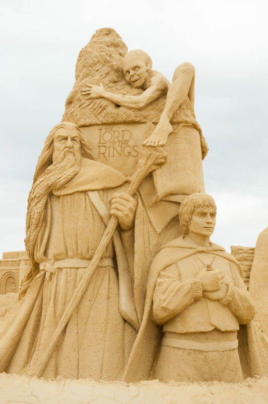 Il Signore Degli Anelli Scultura di Sabbia