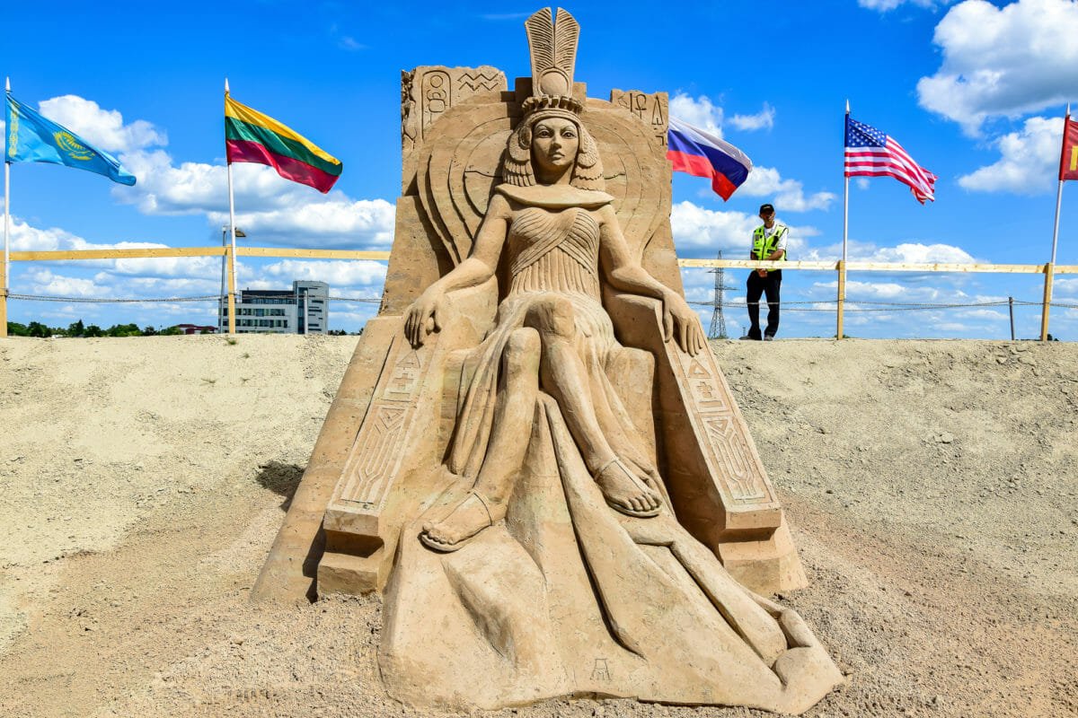 Scultura di Sabbia della Regina Cleopatra